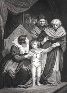 Elizabeth Woodville oğlunu teslim ediyor (lito)