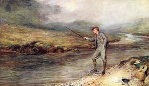 Yaylalarda Alabalık Avcılığı (renkli litho)