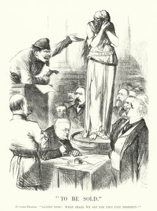 Punch karikatür: Satılacak - Paris Komünü (gravür) by John (after) Tenniel
