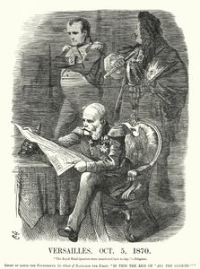 Yumruk karikatürü: Versailles, 5 Ekim 1870 - Fransa-Prusya Savaşı