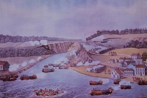Queenston Heights Savaşı (renkli taş) by Walter Charles Mills