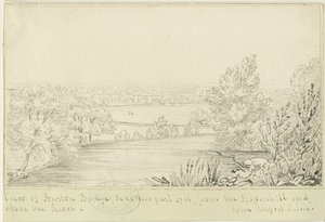 Burton-upon-Trent Köprüsü ve Kasabası: karakalem, nd [c 1817] (çizim)