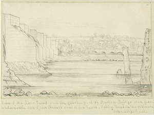 Burton-upon-Trent Köprüsü ve Kasabası: karakalem, nd [c 1817] (çizim)