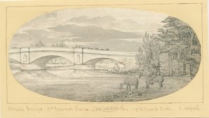 Wolseley Köprüsü: kalem ve yıkama çizimi, nd [1799-1854] (çizim)