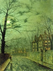 Mehtaplı Bir Yol by John Atkinson Grimshaw