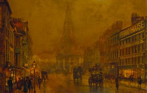Blackman Caddesi, İlçe by John Atkinson Grimshaw