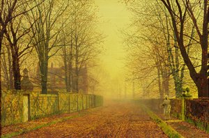 Akşam Glow, c.1884 (tuval üzerine yağlı boya) by John Atkinson Grimshaw