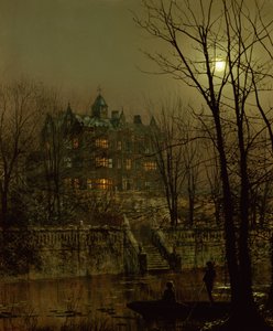 Knostrop Eski Salon, Leeds by John Atkinson Grimshaw