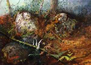 Newlay Wood, 1861 by John Atkinson Grimshaw