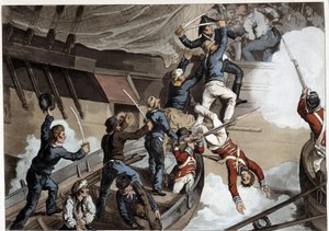 Çarpışma, 19. yüzyılın başlarında Edward Orne tarafından ""Tarihi, Askeri ve Deniz Anekdotları..." by John Augustus Atkinson