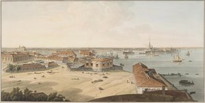 1802 ve 1805 yılları arasında Vasilyevsky Adası ve Peter ve Paul Kalesi