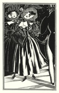 Don Juan için Lord Byron tarafından yapılan illüstrasyon: Yaya Pafileri, metanetli ama ahlaksız (lito)