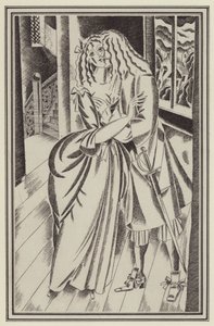 Daniel Defoe tarafından Moll Flanders için illüstrasyon (lito) by John Austen