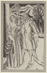 Daniel Defoe tarafından Moll Flanders için illüstrasyon (lito) by John Austen