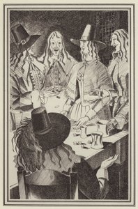 Daniel Defoe tarafından Moll Flanders için illüstrasyon (lito) by John Austen