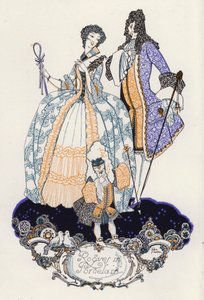 "Porselenlerdeki Rogues" için İllüstrasyon, Onsekizinci Yüzyıl Şiirlerinin Çeşitliliği (renkli lito) by John Austen
