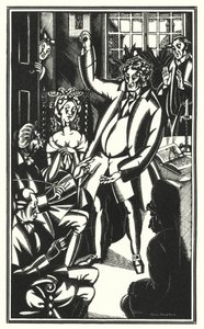 Laurence Sterne tarafından Tristram Shandy için çizim (lito) by John Austen