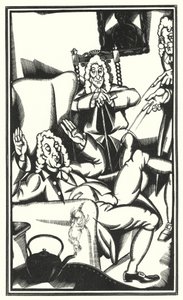 Laurence Sterne tarafından Tristram Shandy için çizim (lito) by John Austen