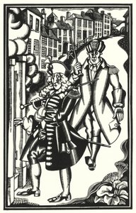 Laurence Sterne tarafından Tristram Shandy için çizim (lito) by John Austen