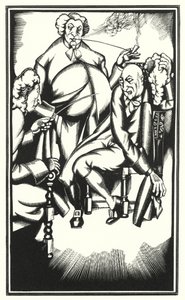 Laurence Sterne tarafından Tristram Shandy için çizim (lito) by John Austen