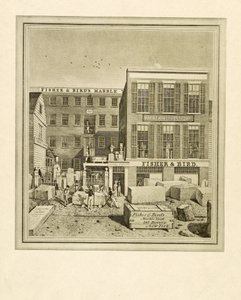 Fisher & Bird's Marble Yard, pub. 1836 (gravür) by John Baker