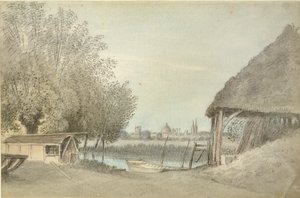 Ferry Hinksey, Oxford yakınlarında, 15 Haziran 1789 by John Baptist Malchair
