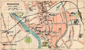 Worcester, c20th Century by John Bartholomew