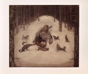 John Bauer, Trol ve kurtlar by John Bauer