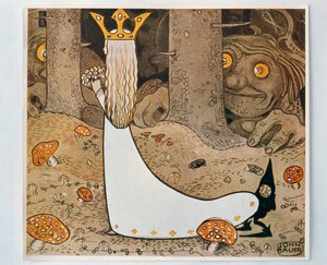Prenses ve trol. Mülayim Tomtar ve Troll'den, 1913 by John Bauer