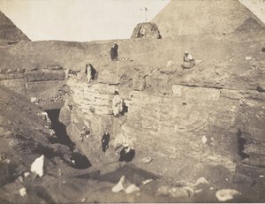 Sfenks yakınlarındaki kazılar, 1853.