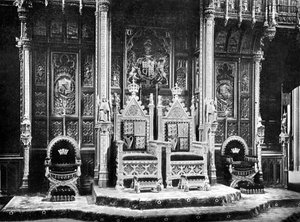 Kraliyet Tahtı, Lordlar Kamarası, Westminster, c1905.