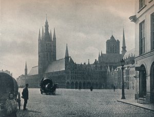 Belediye Binası ve Kumaş Salonu, Ypres, Belçika, c1900 1914-1915