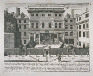 Adalet Salonunun Görünümü, Old Bailey, c.1740