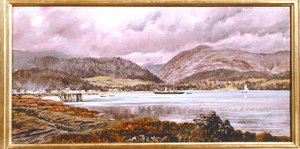 Brodick İskelesi, 20 Ağustos 1886 (tuval üzerine yağlı boya) by John Brett