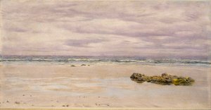 Kennack Sands, Cornwall, Alçak Gelgitte, 1877 by John Brett