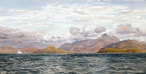 Loch Linnhe, Oban yakınlarında, İskoçya (tuval üzerine yağlı boya) by John Brett