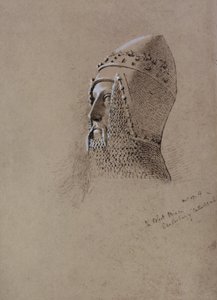 Kara Prens (1330-76), 13 Aralık 1859 (kağıt üzerinde kalem ve mürekkep) by John Brett