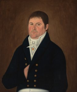 Kaptan James Perkins, Jr., c.1800-09 (tuval üzerine yağlıboya) by John Brewster