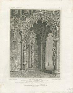 Lichfield Katedrali - Batı Kapısı: gravür ve [c 1820]