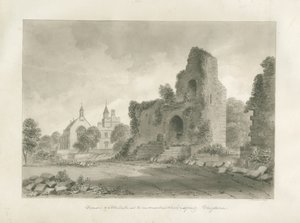 Alton Kalesi ve "Yeni Manastır Okulu": sepya çizimi, 1847 by John Buckler