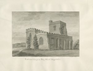 Arley Kilisesi: sepya çizimi, 1846 by John Buckler
