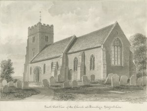 Armitage Kilisesi: sepya çizimi, 1844 by John Buckler