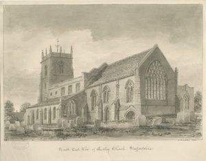 Audley Kilisesi: sepya çizimi, 1840 by John Buckler