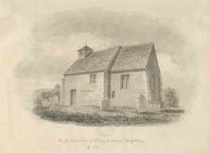 Bednall Kilisesi: sepya çizimi, 1841 by John Buckler