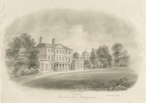 Bishton Hall: sepya çizimi by John Buckler