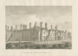 Blithfield Hall: sepya çizimi by John Buckler