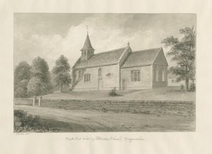 Blurton Kilisesi: sepya çizimi, 1848 by John Buckler