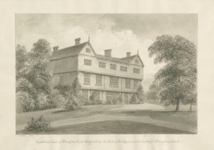 Broughton Hall: sepya çizimi, 1848 by John Buckler