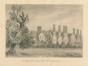 Buckinghamshire - Chenies Salonu: sepya çizimi, 1824 by John Buckler