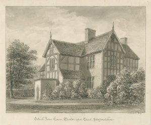 Burton-upon-Trent: Ordish Çiftlik Evi: sepya çizimi, 1839 by John Buckler
